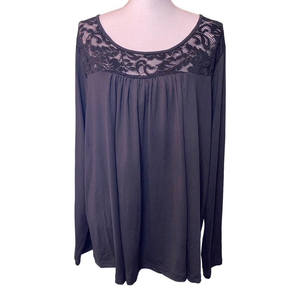 Chic Black Lace Women's Blouse